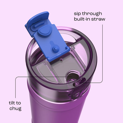 bubba 24 oz DualSip Insulated Stainless Steel Water Bottle - Mood Booster - US 6639
