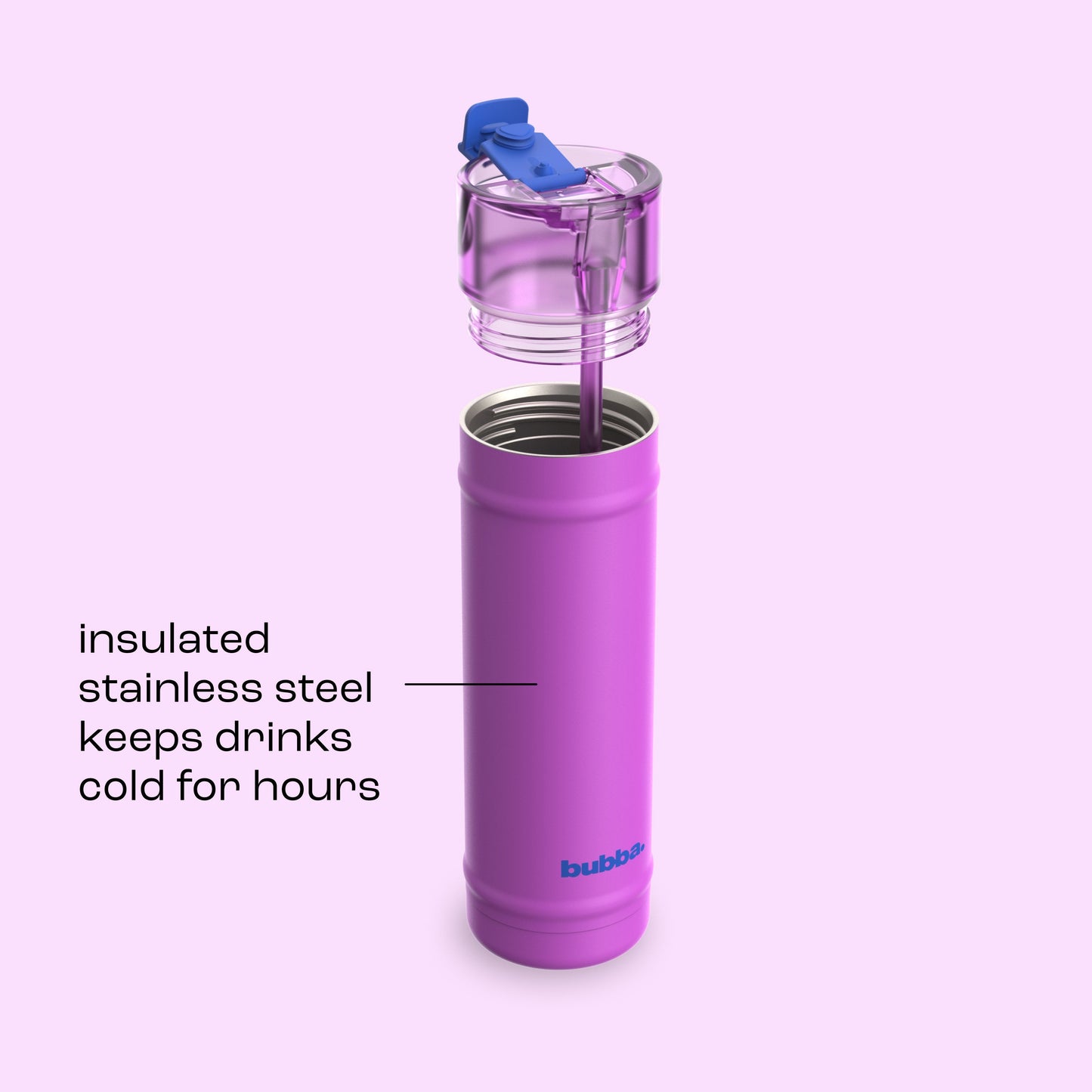 bubba 24 oz DualSip Insulated Stainless Steel Water Bottle - Mood Booster - US 6639